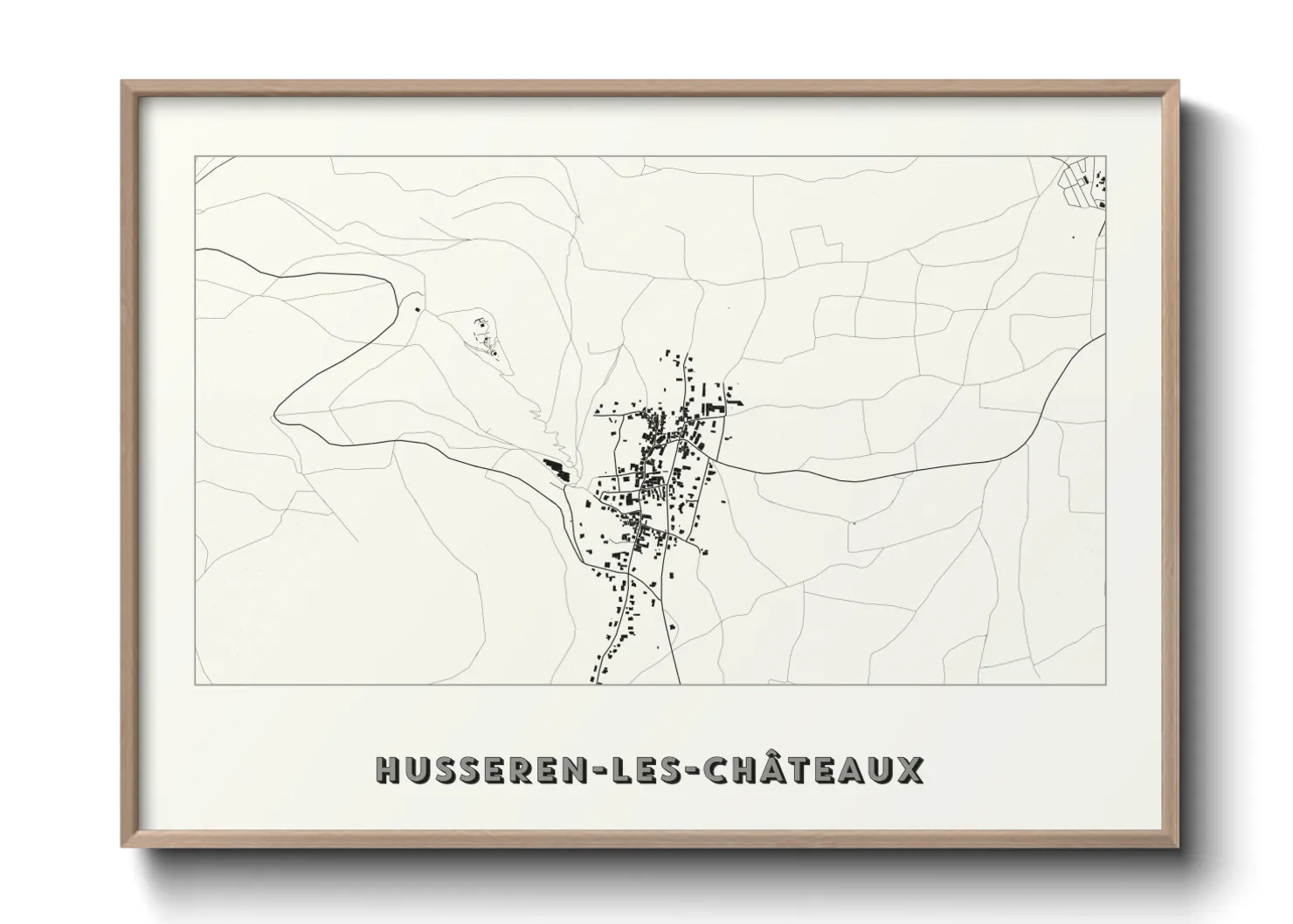 Une affiche de carte sur Husseren-les-Châteaux