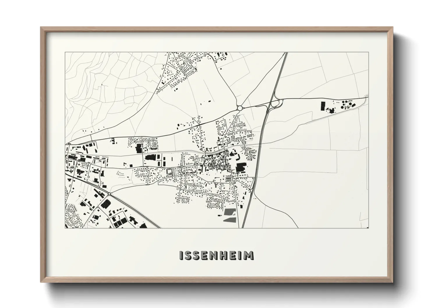 Une affiche de carte sur Issenheim