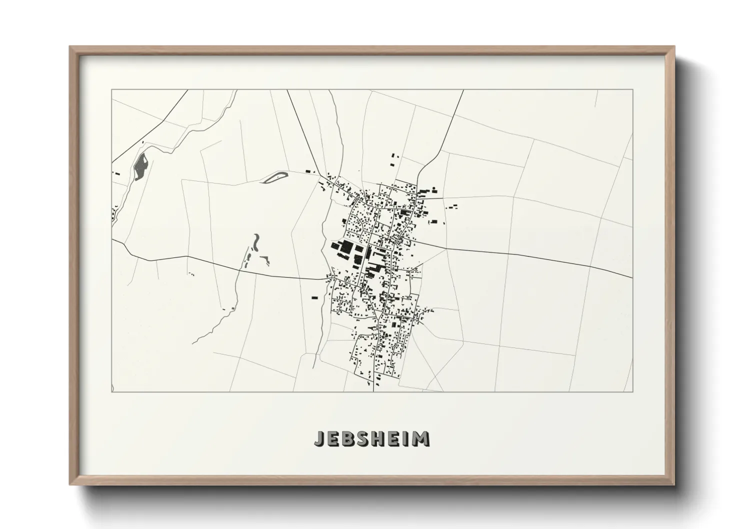 Une affiche de carte sur Jebsheim