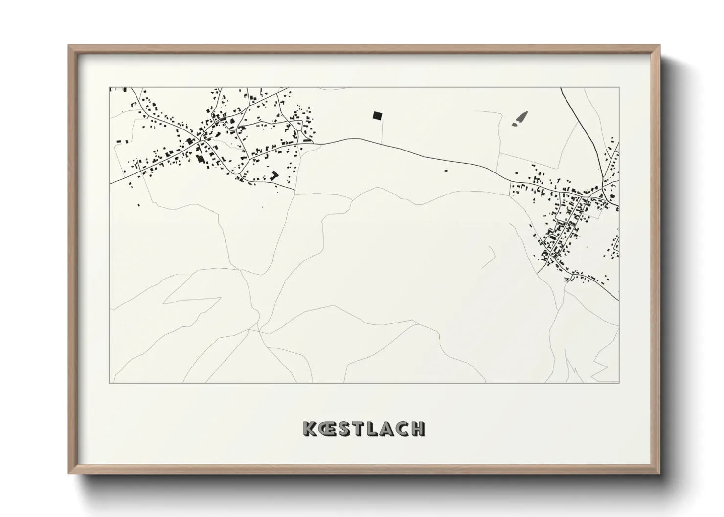 Une affiche de carte sur Kœstlach