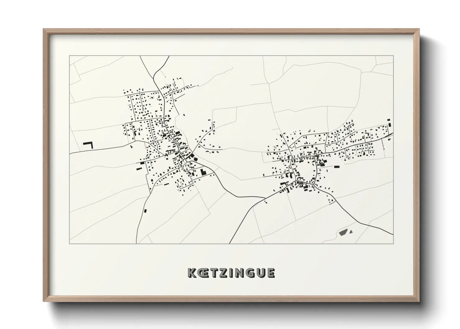 Une affiche de carte sur Kœtzingue