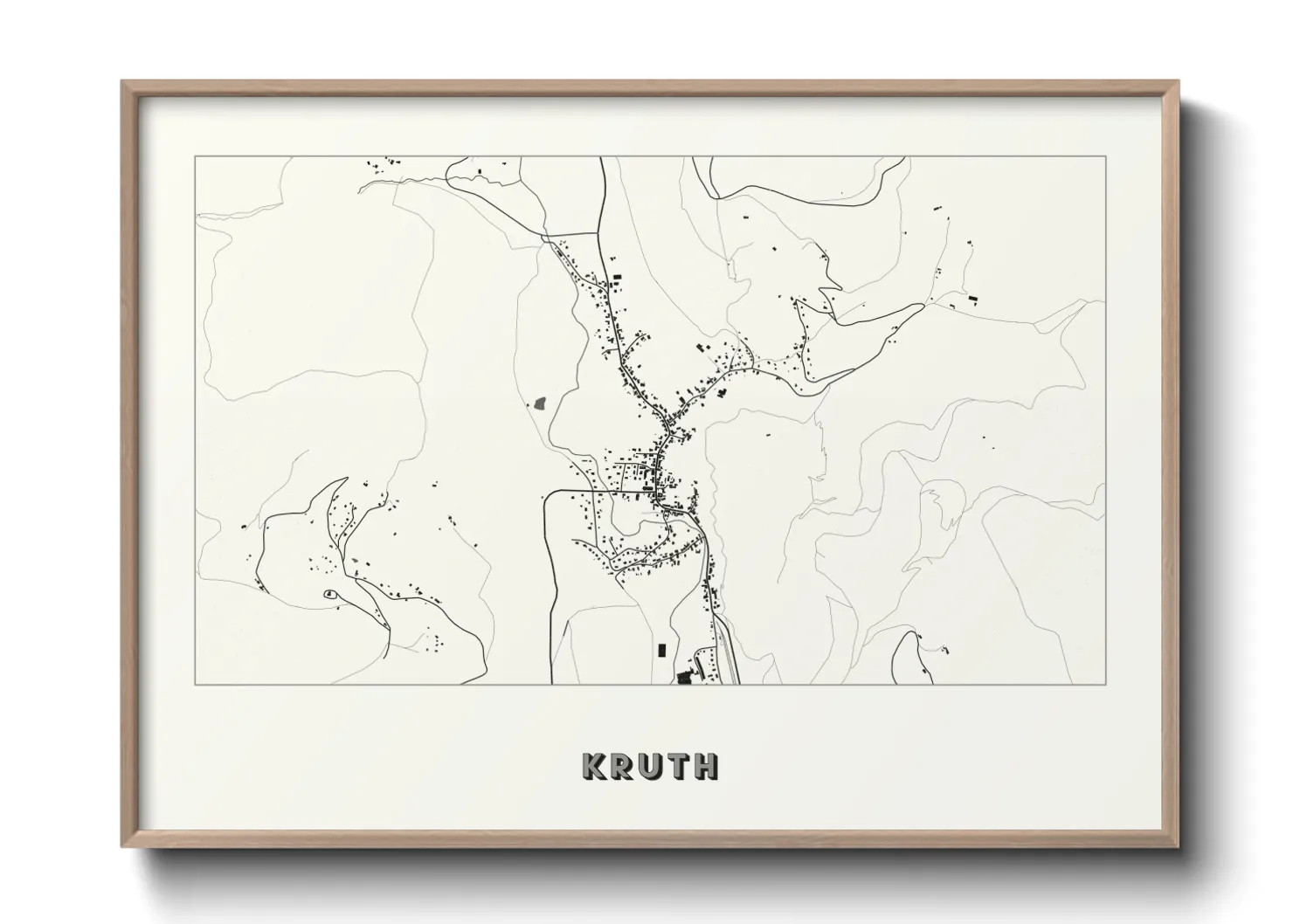 Une affiche de carte sur Kruth