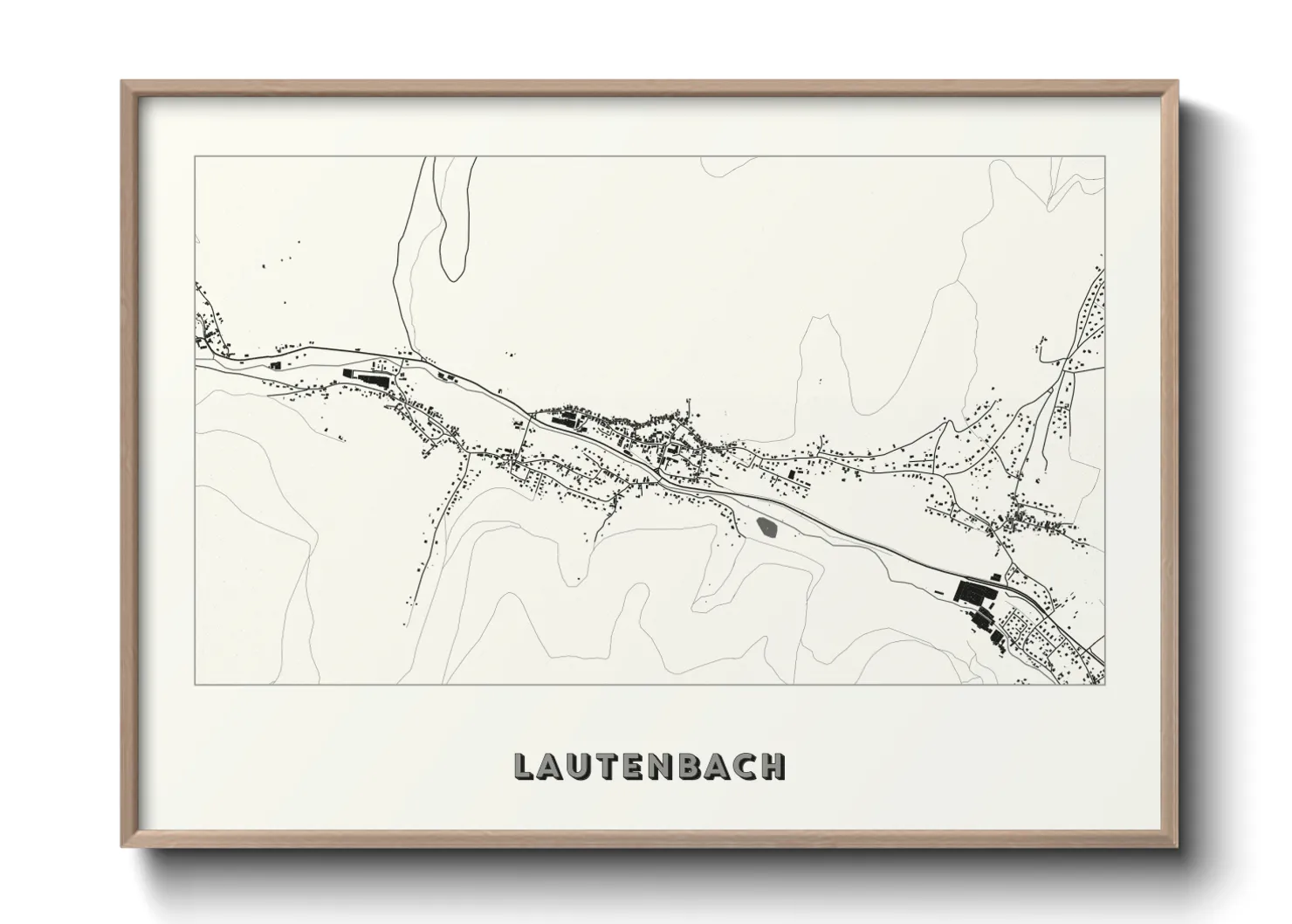 Une affiche de carte sur Lautenbach