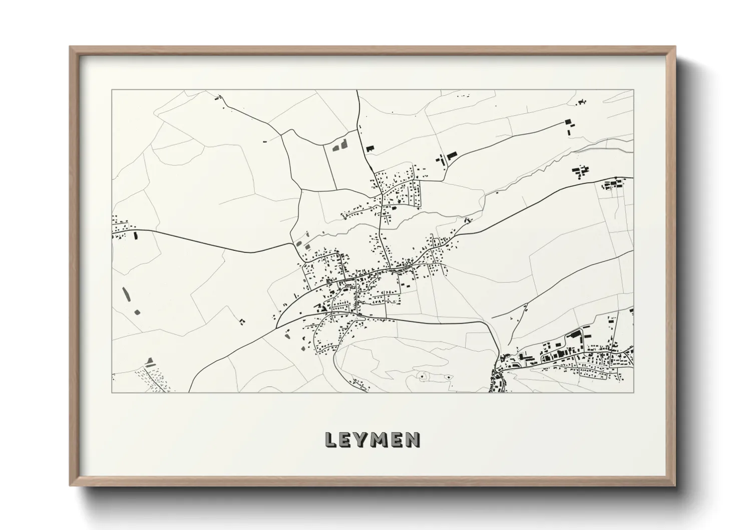 Une affiche de carte sur Leymen