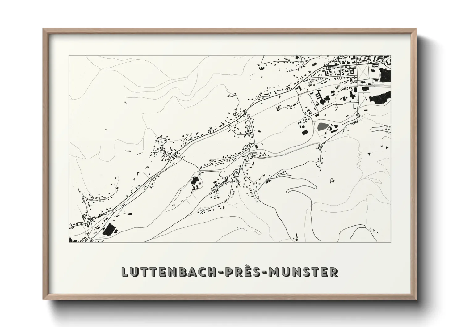 Une affiche de carte sur Luttenbach-près-Munster