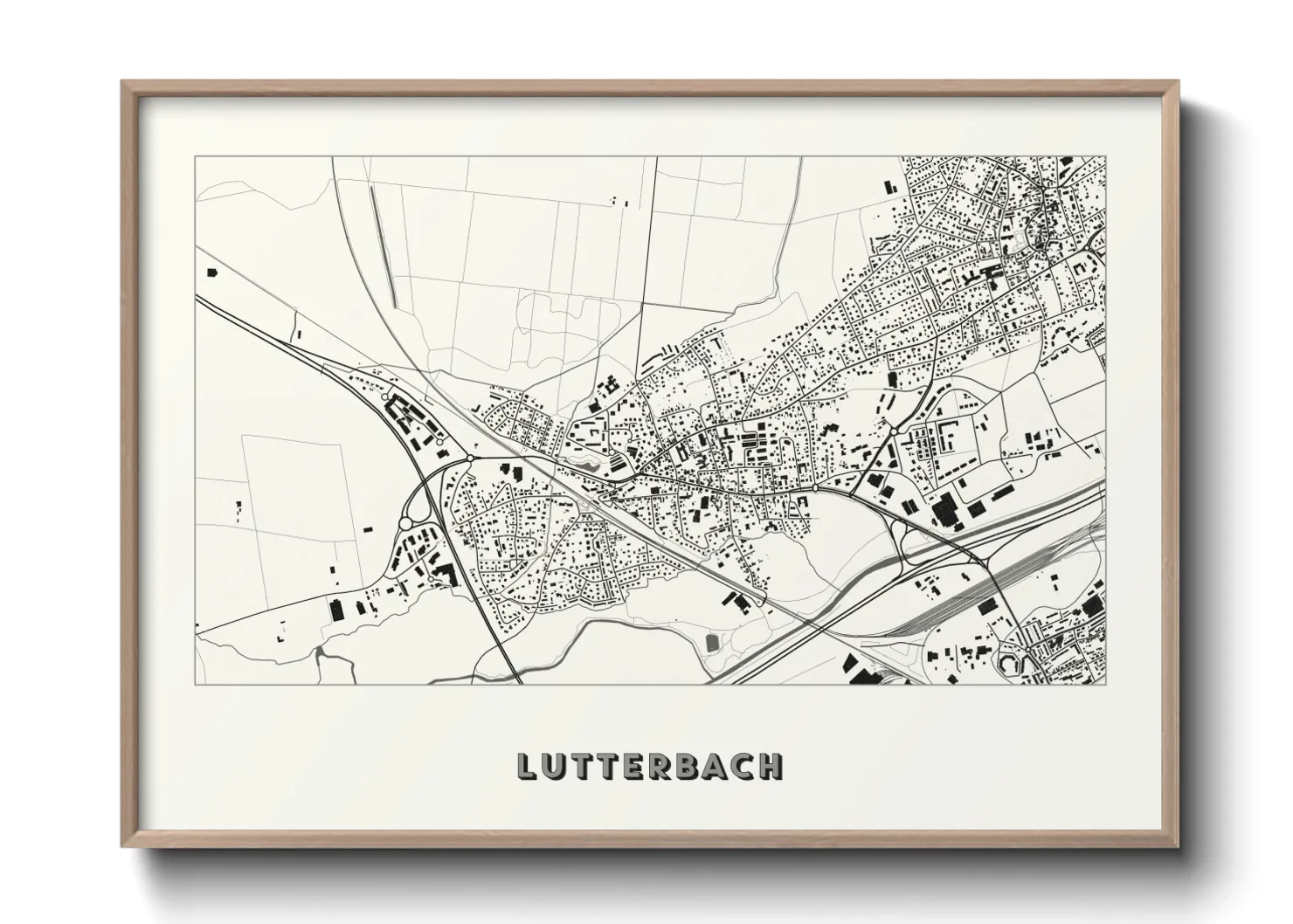 Une affiche de carte sur Lutterbach
