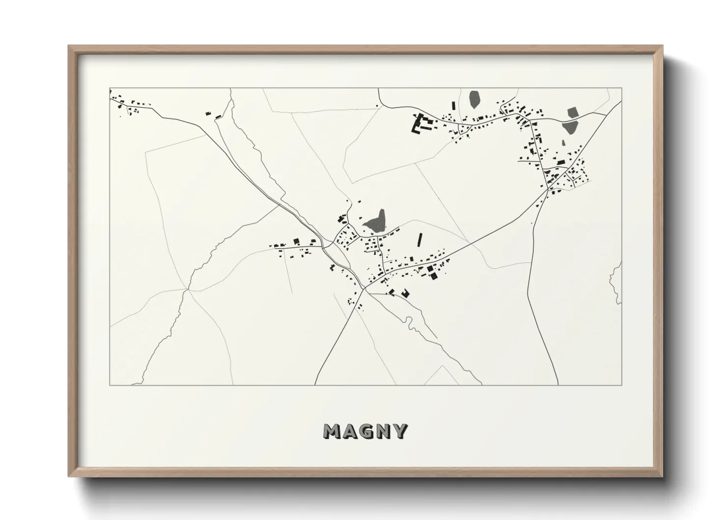 Une affiche de carte sur Magny