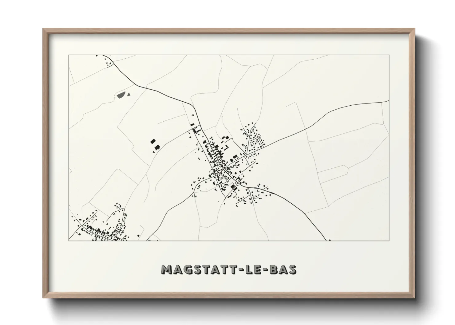 Une affiche de carte sur Magstatt-le-Bas