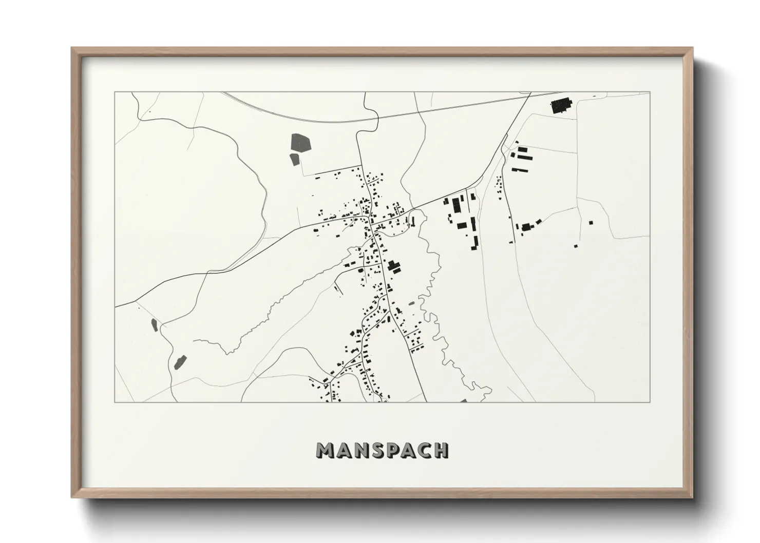 Une affiche de carte sur Manspach