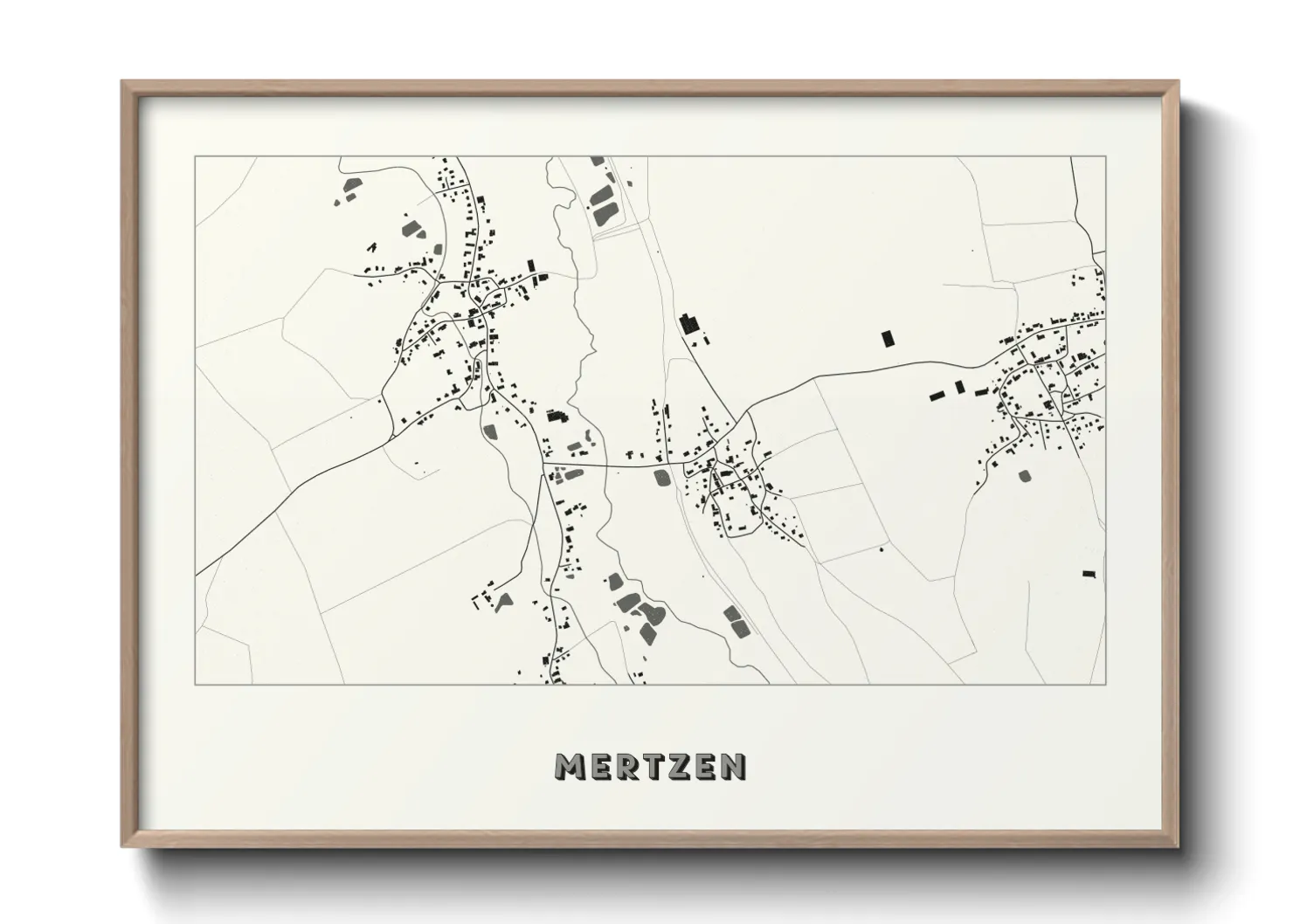 Une affiche de carte sur Mertzen