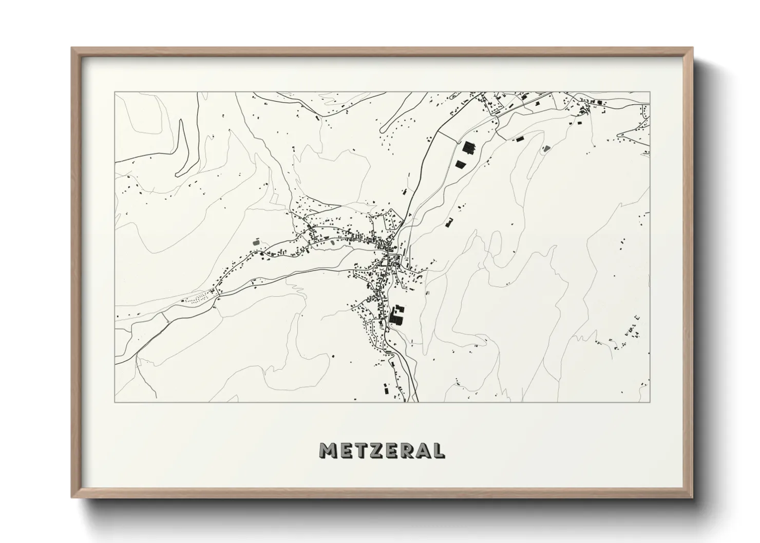 Une affiche de carte sur Metzeral