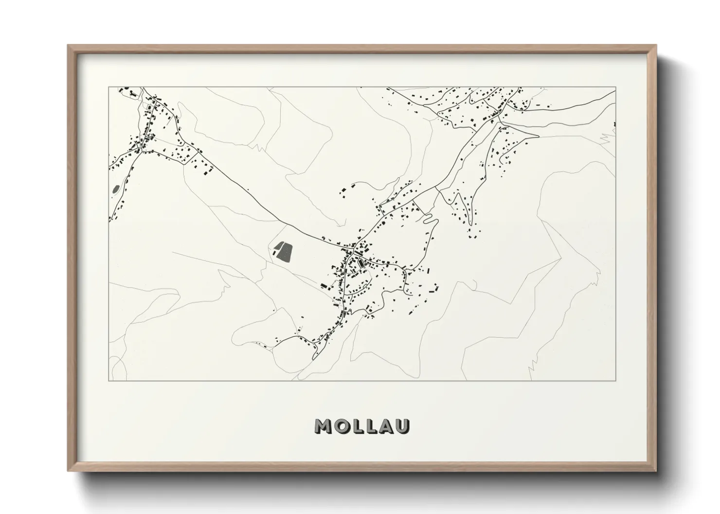 Une affiche de carte sur Mollau
