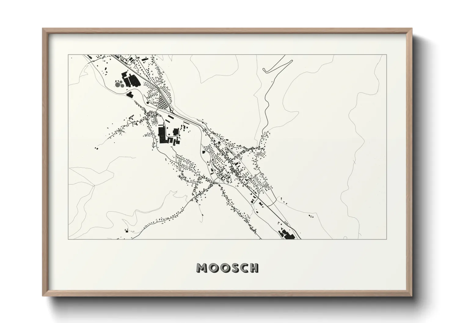 Une affiche de carte sur Moosch