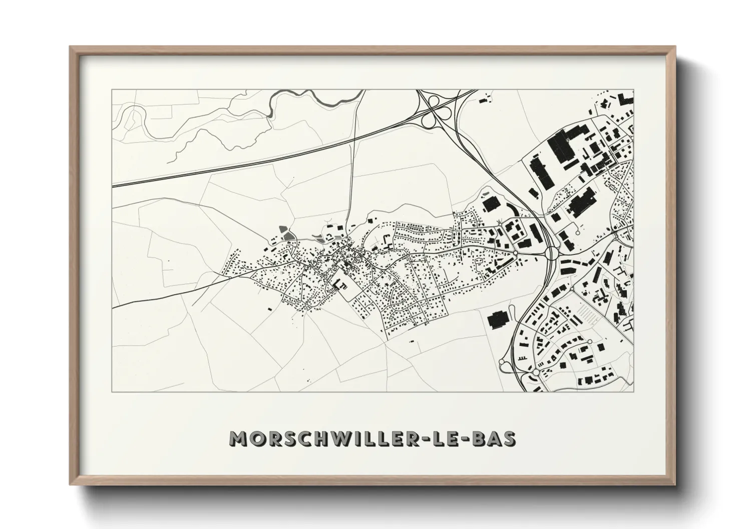 Une affiche de carte sur Morschwiller-le-Bas
