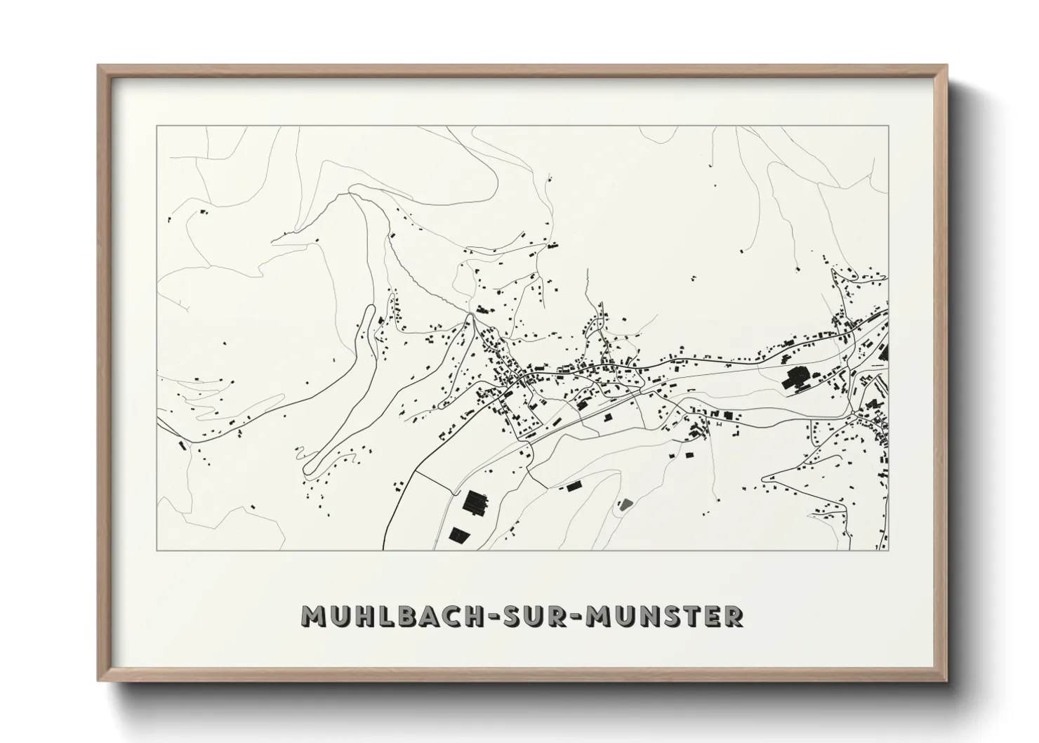 Une affiche de carte sur Muhlbach-sur-Munster