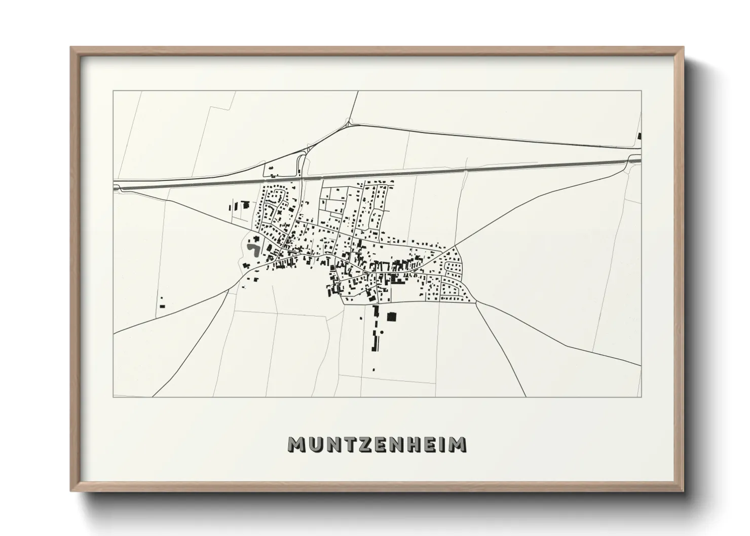 Une affiche de carte sur Muntzenheim