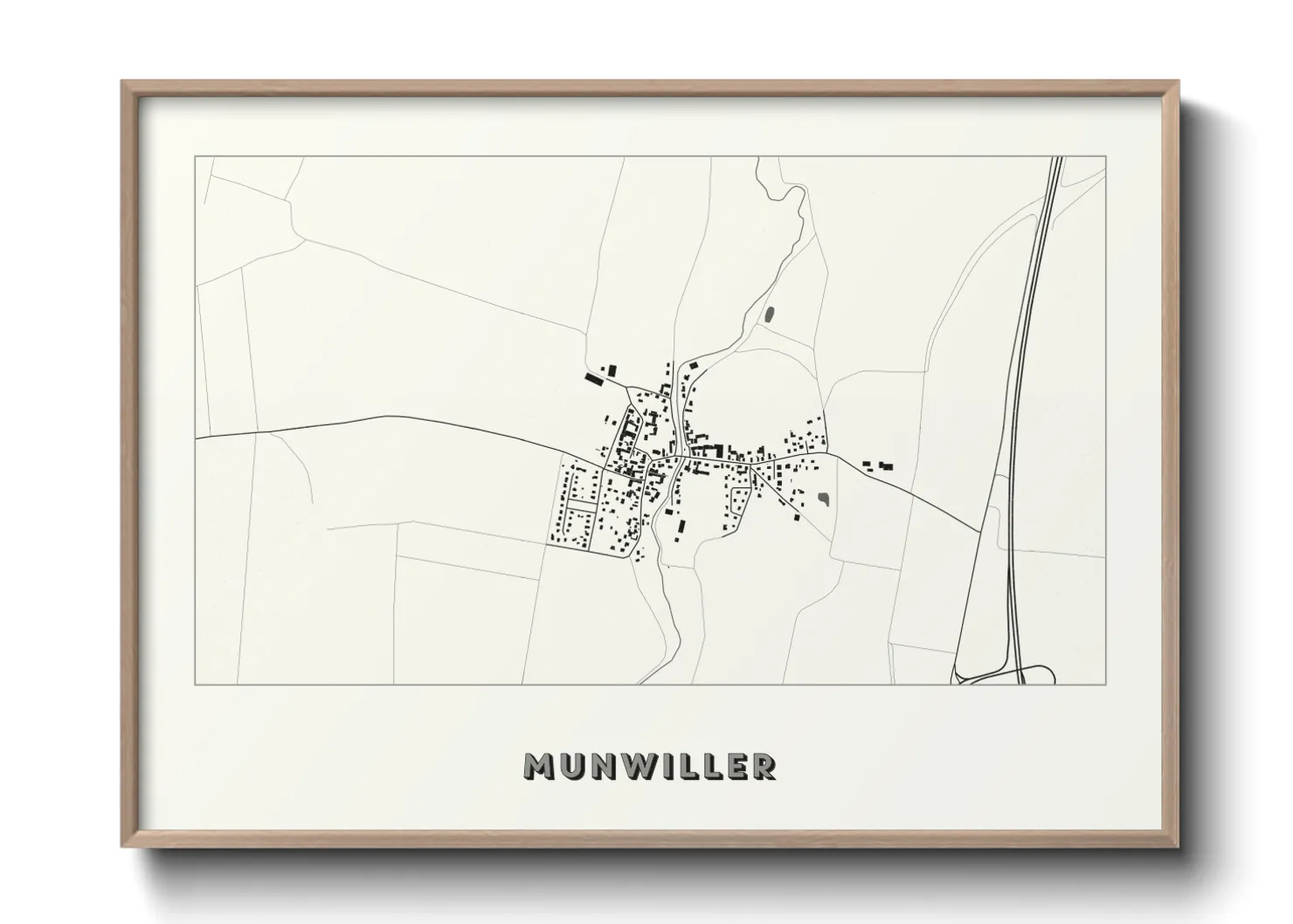 Une affiche de carte sur Munwiller