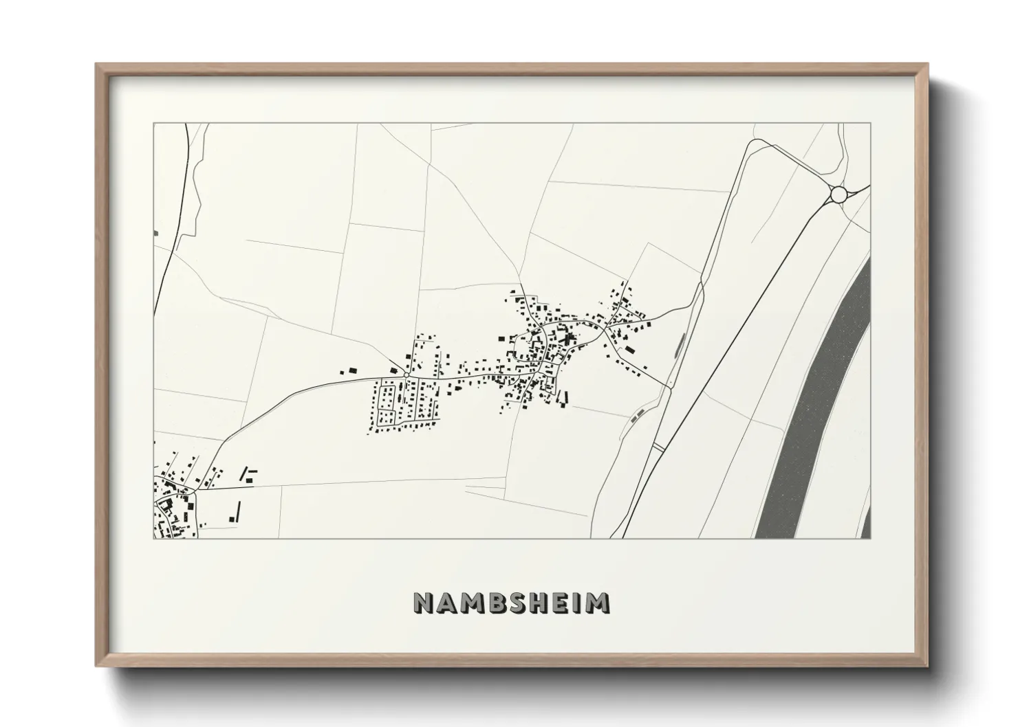 Une affiche de carte sur Nambsheim