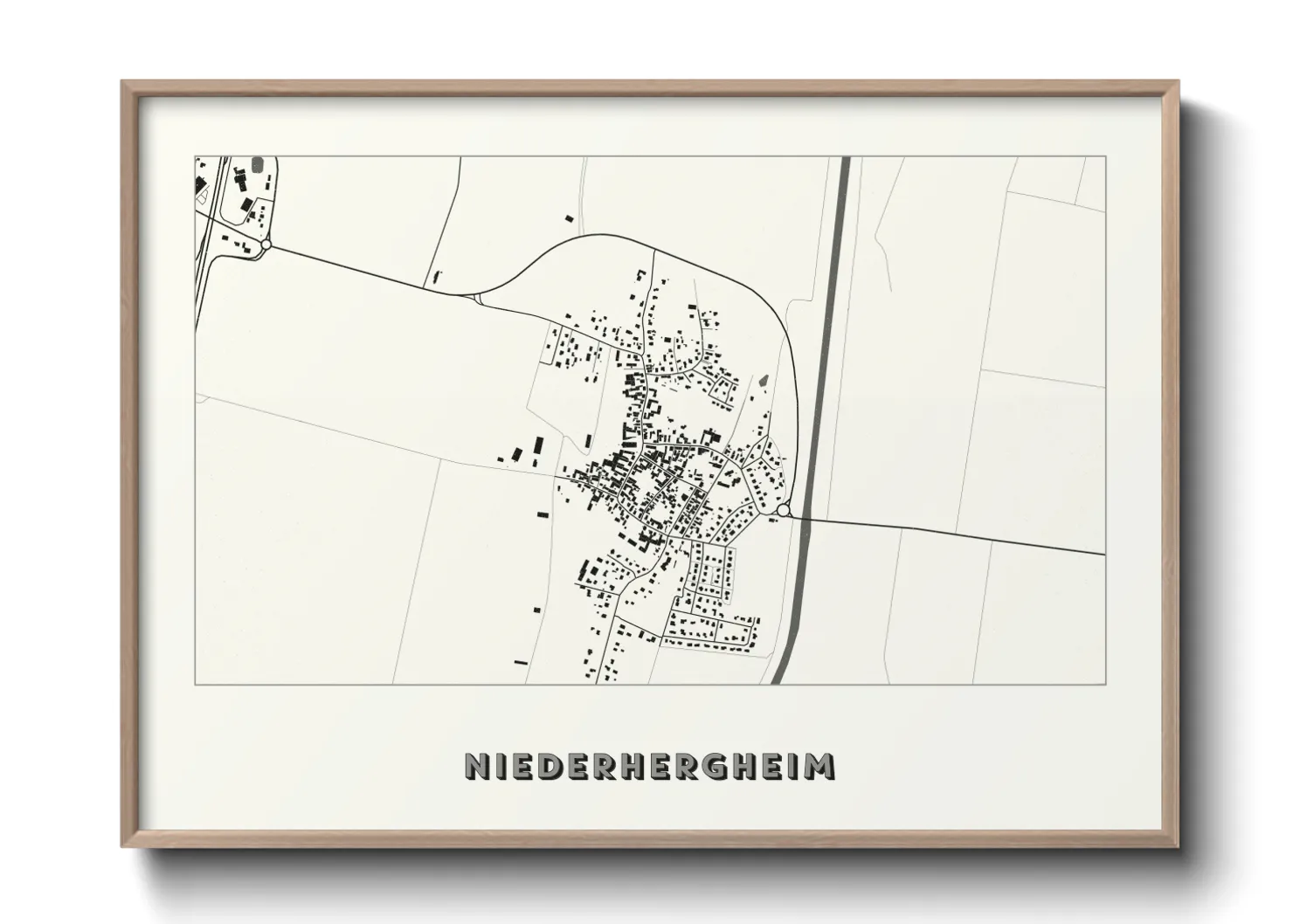 Une affiche de carte sur Niederhergheim