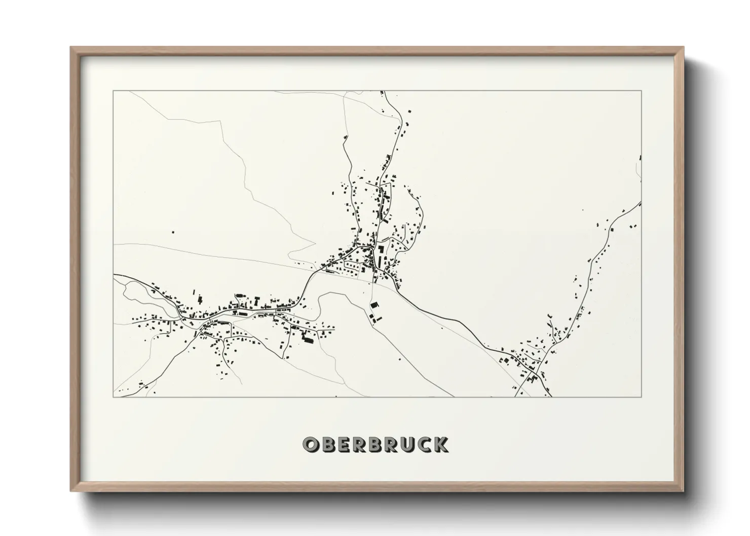 Une affiche de carte sur Oberbruck