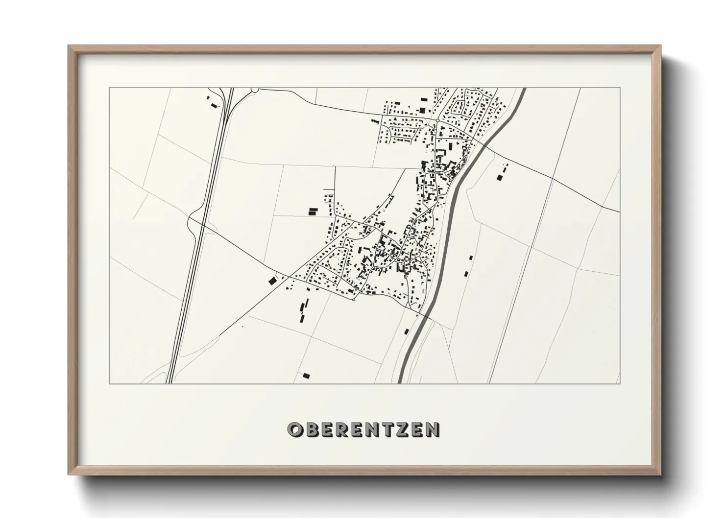 Une affiche de carte sur Oberentzen