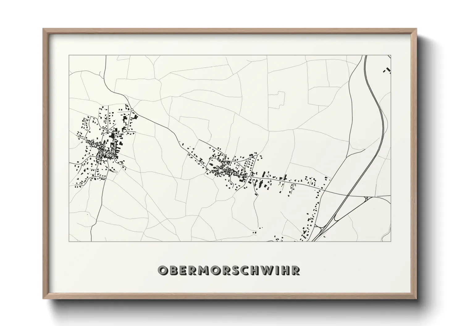 Une affiche de carte sur Obermorschwihr