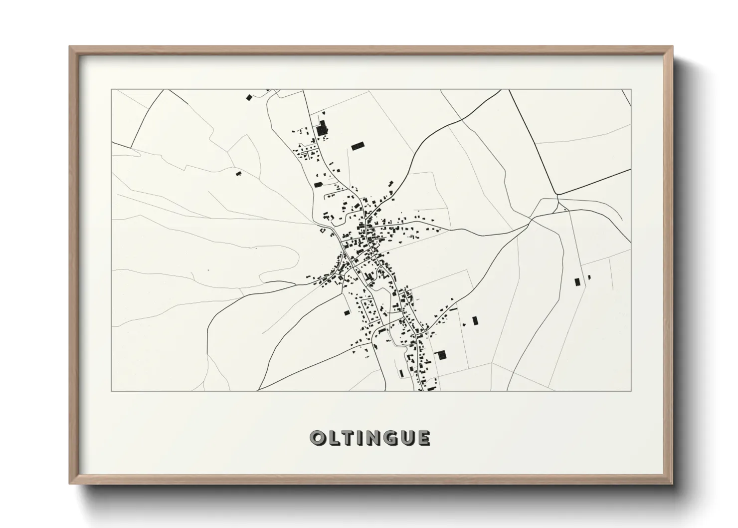 Une affiche de carte sur Oltingue