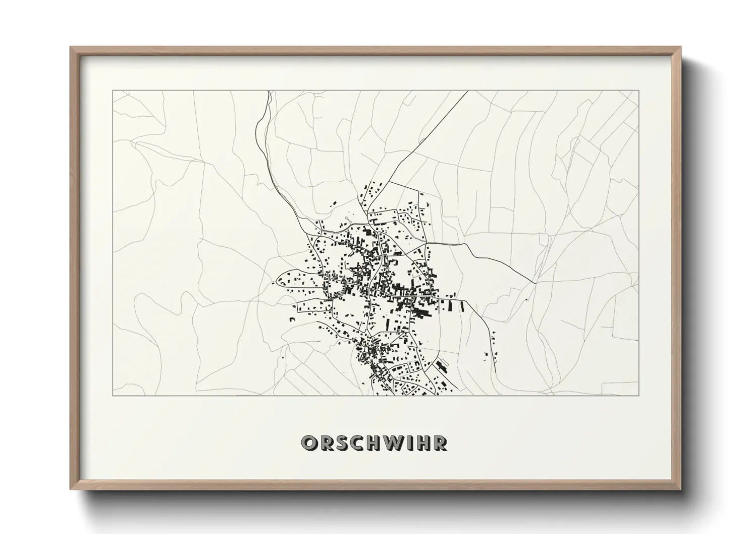 Une affiche de carte sur Orschwihr