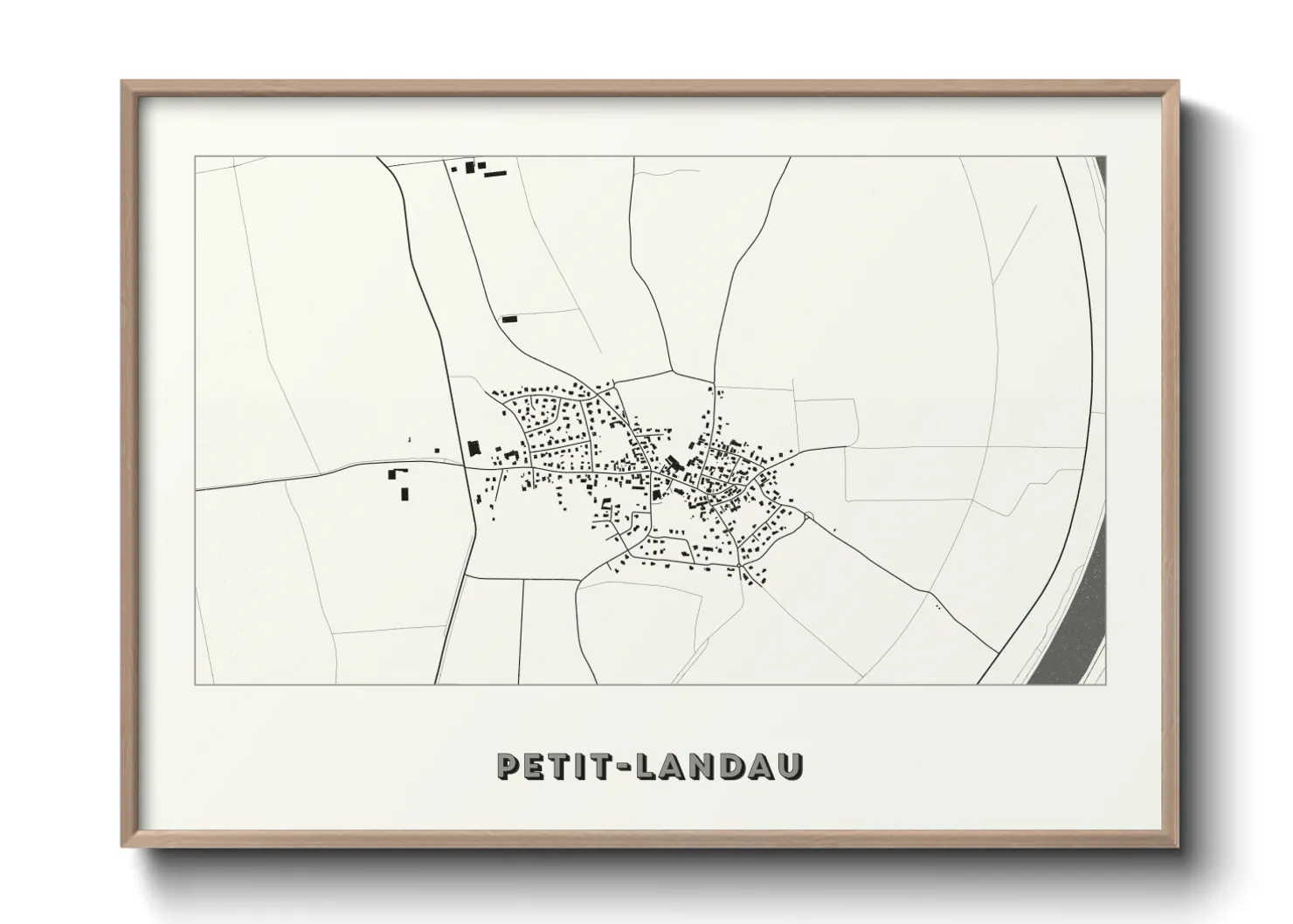 Une affiche de carte sur Petit-Landau