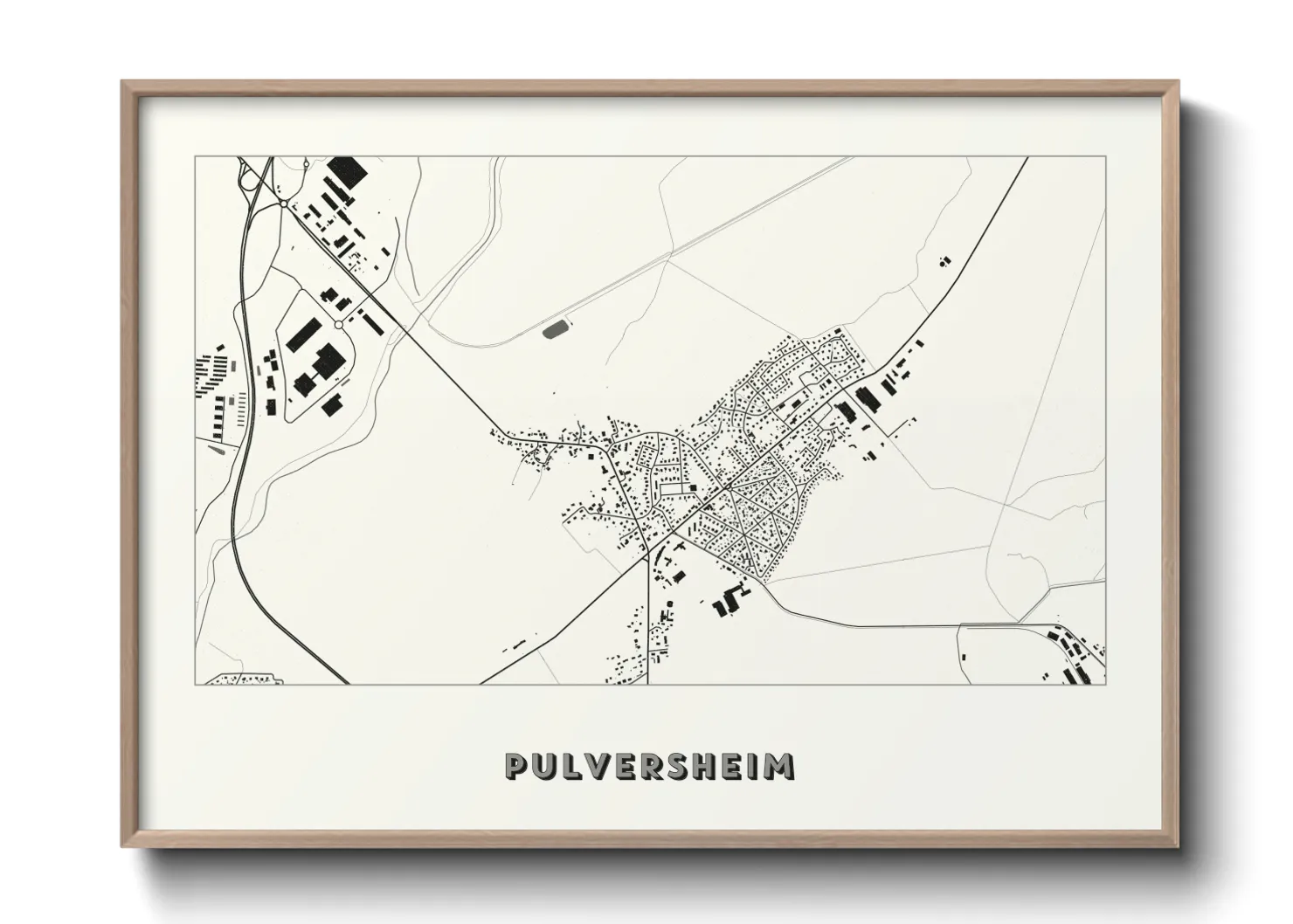Une affiche de carte sur Pulversheim
