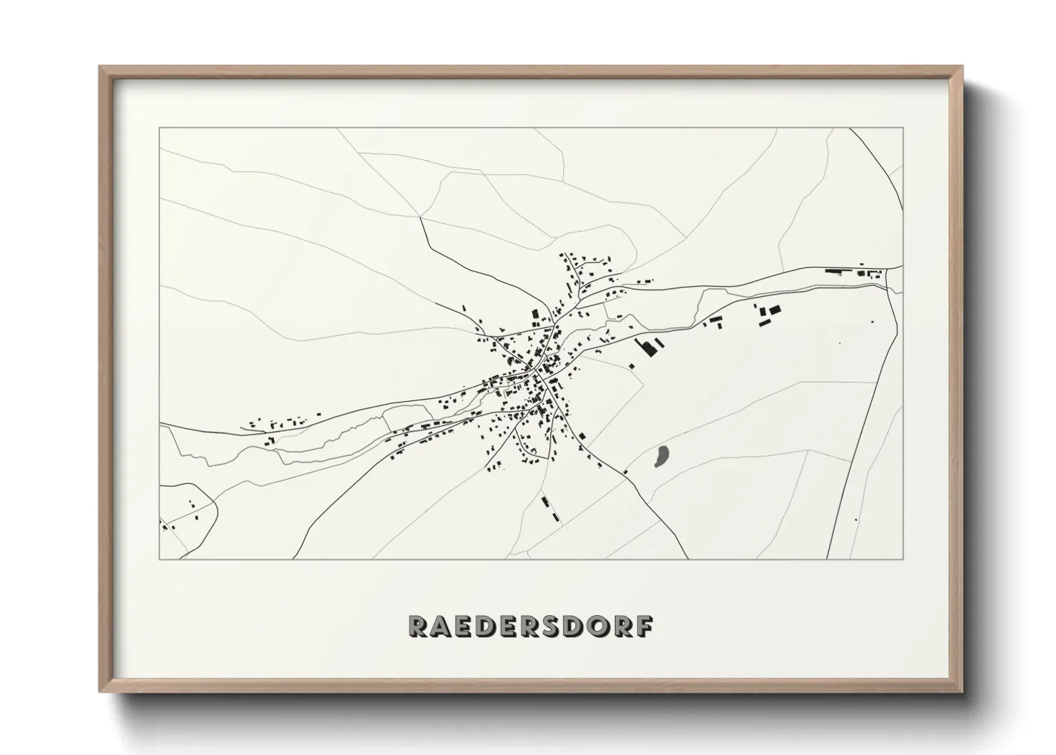 Une affiche de carte sur Raedersdorf