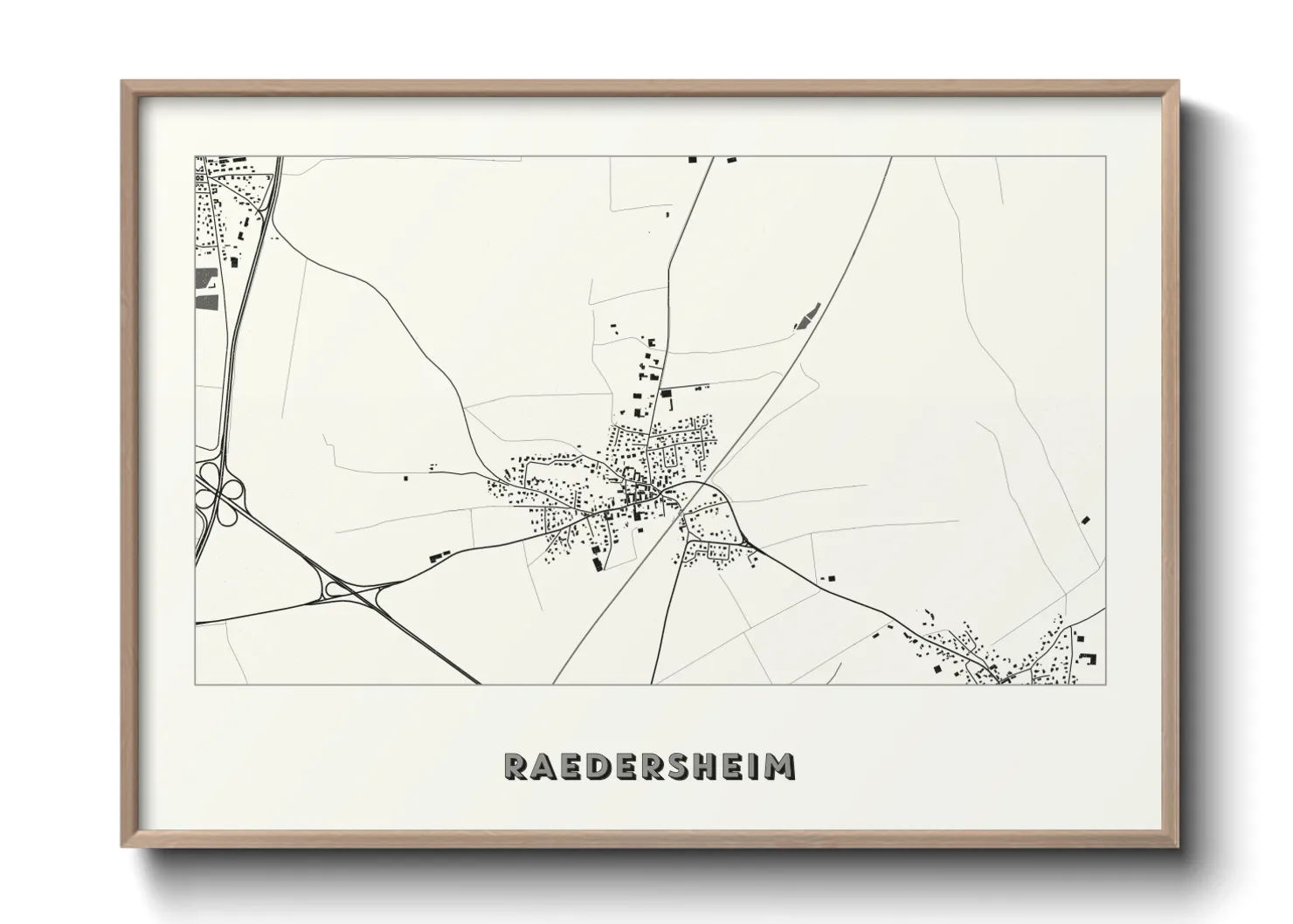 Une affiche de carte sur Raedersheim