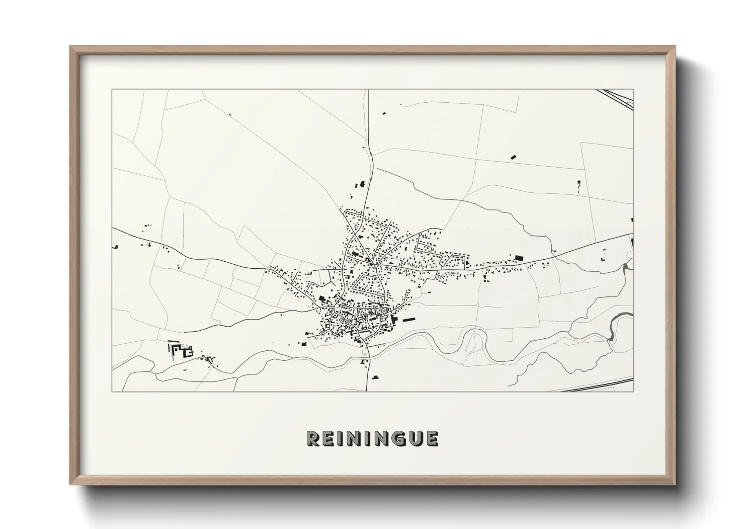 Une affiche de carte sur Reiningue