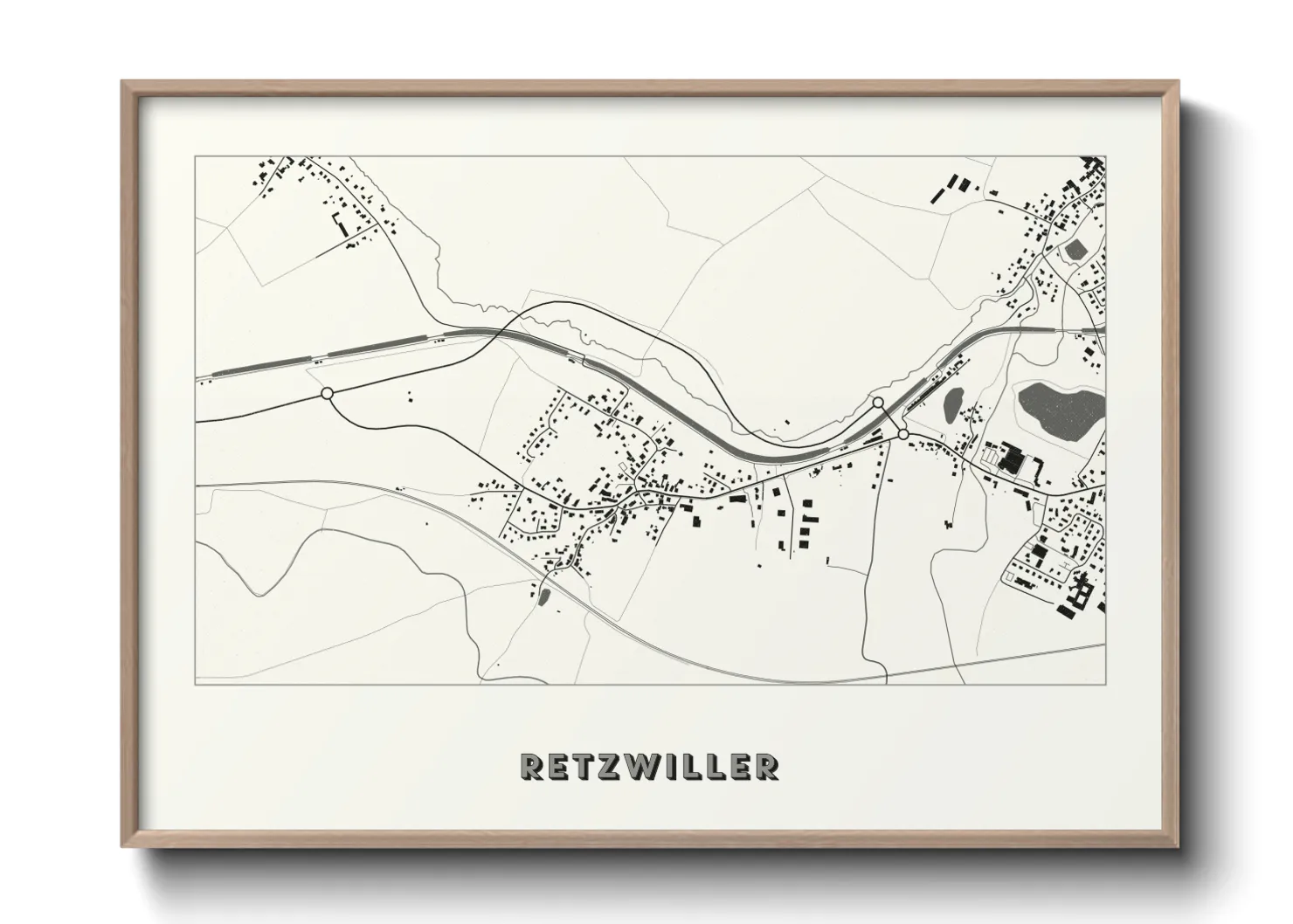 Une affiche de carte sur Retzwiller