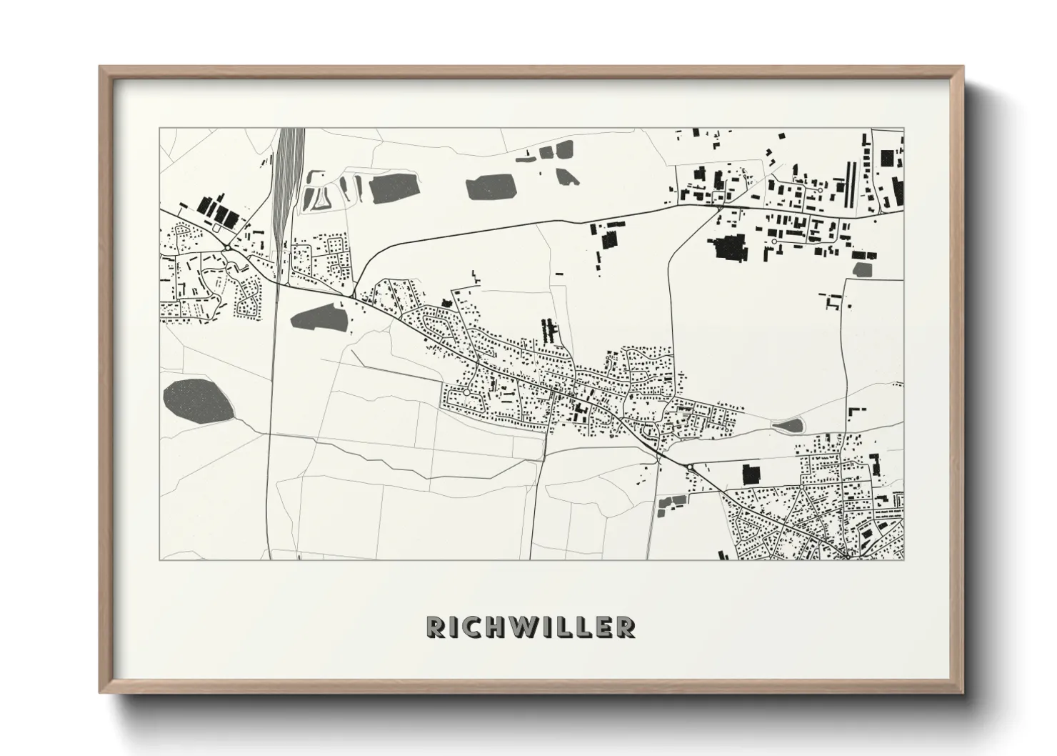 Une affiche de carte sur Richwiller