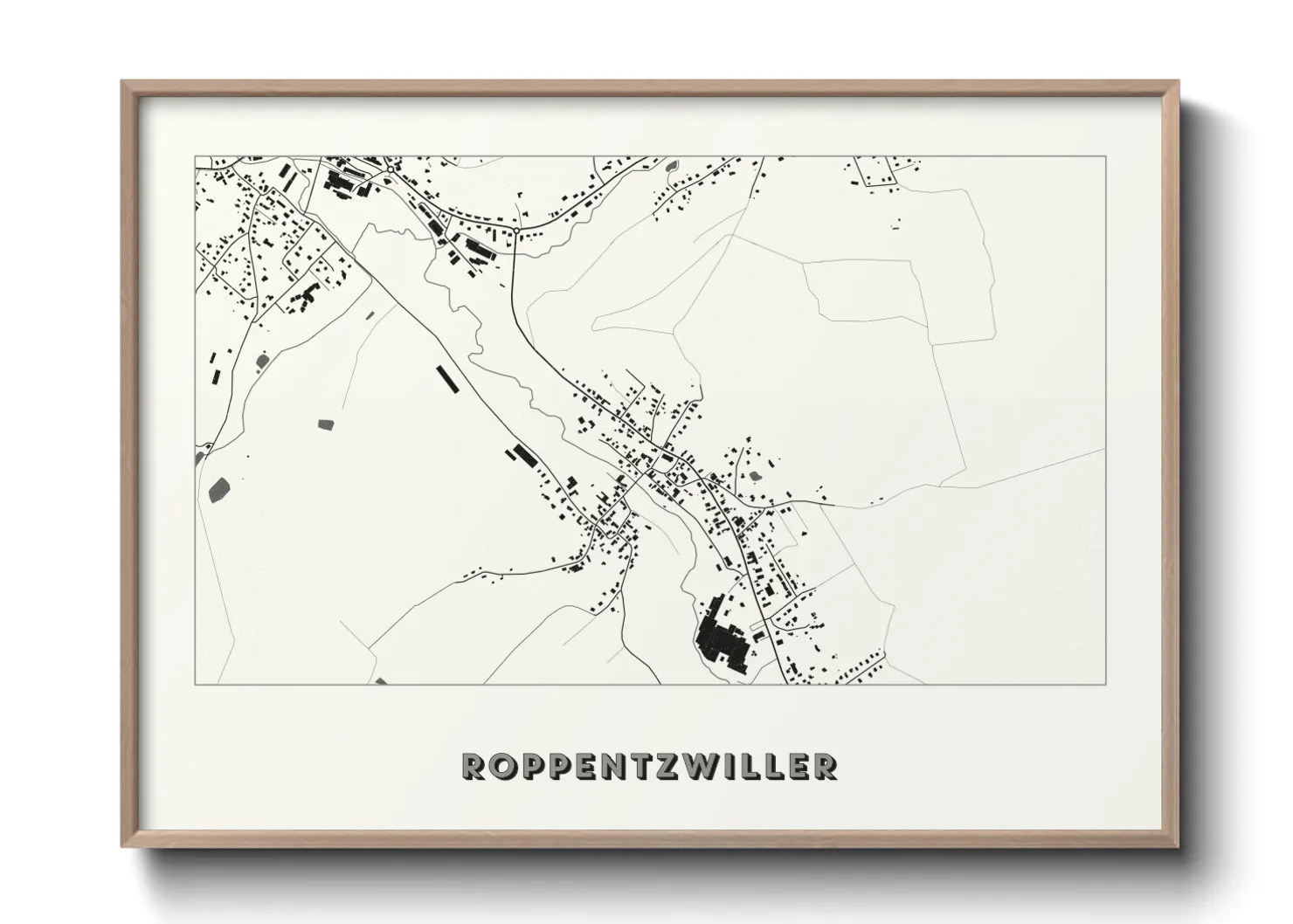 Une affiche de carte sur Roppentzwiller