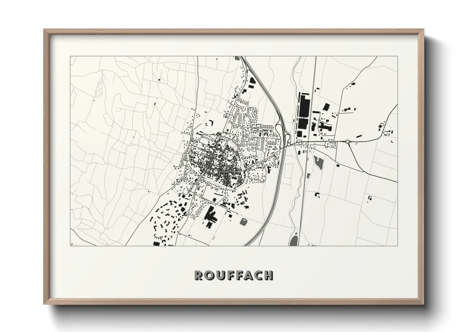 Une affiche de carte sur Rouffach