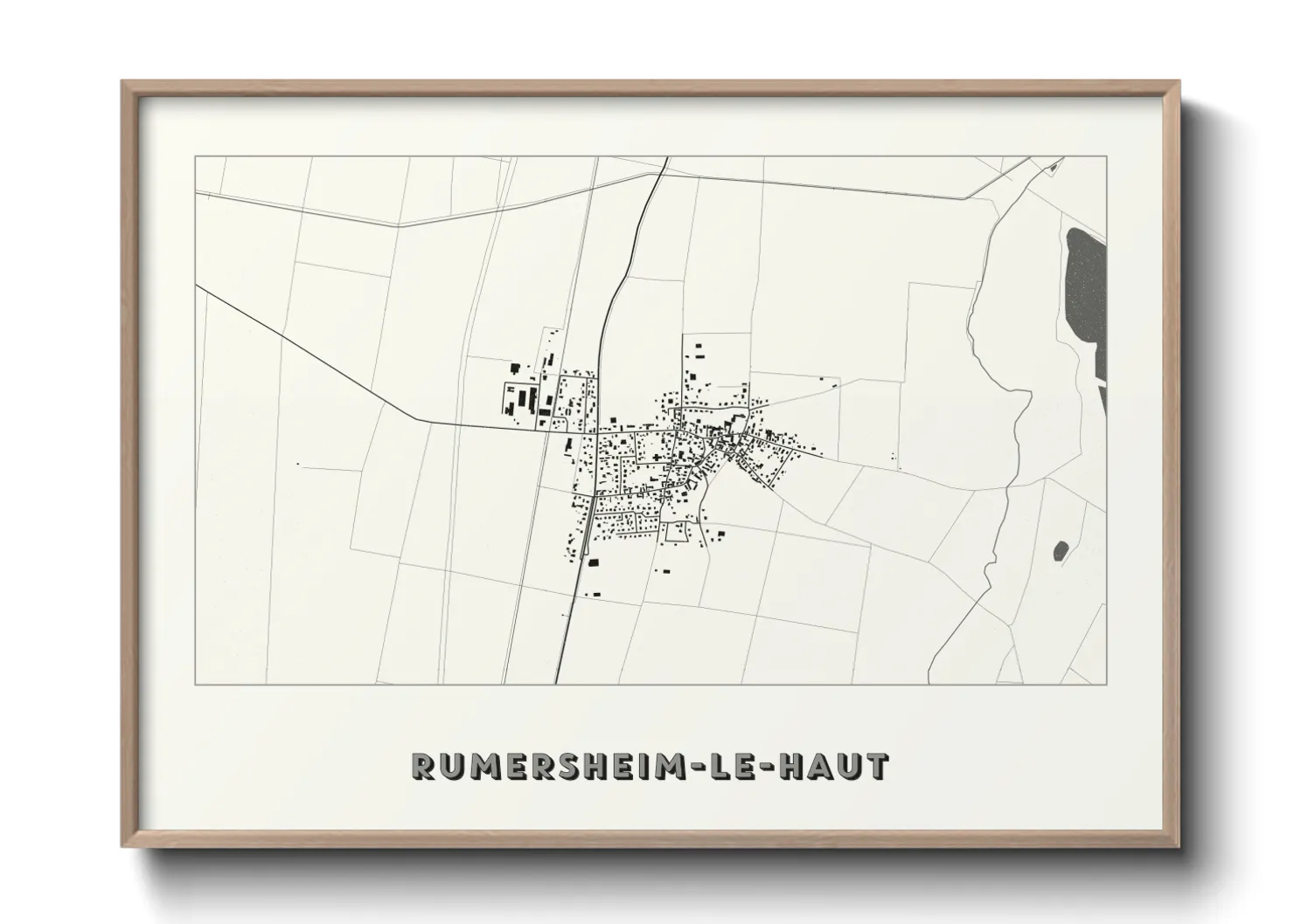Une affiche de carte sur Rumersheim-le-Haut