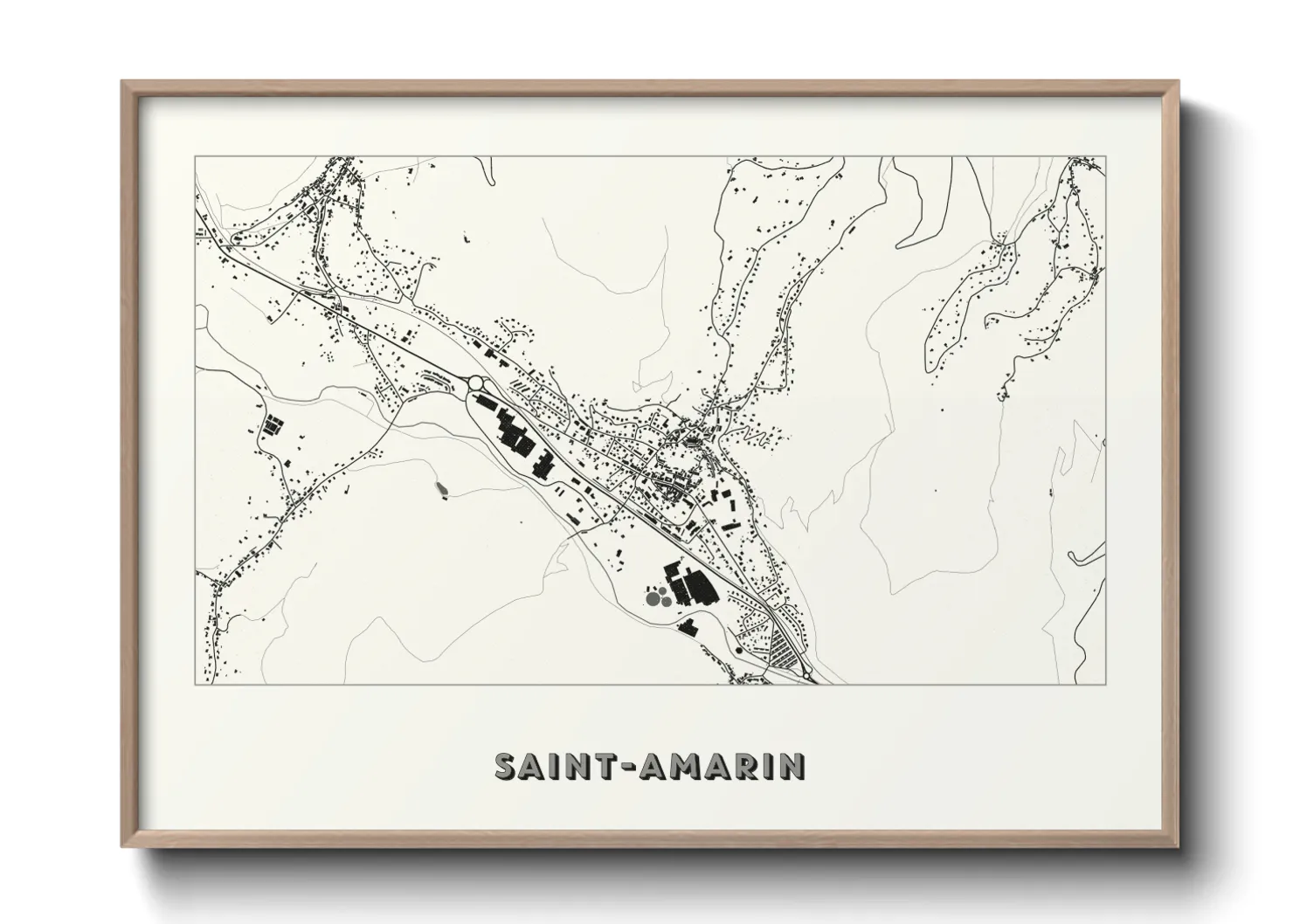 Une affiche de carte sur Saint-Amarin