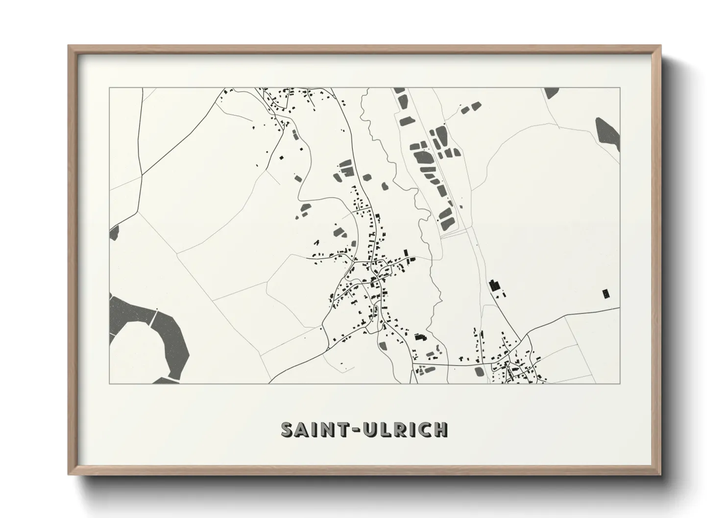 Une affiche de carte sur Saint-Ulrich