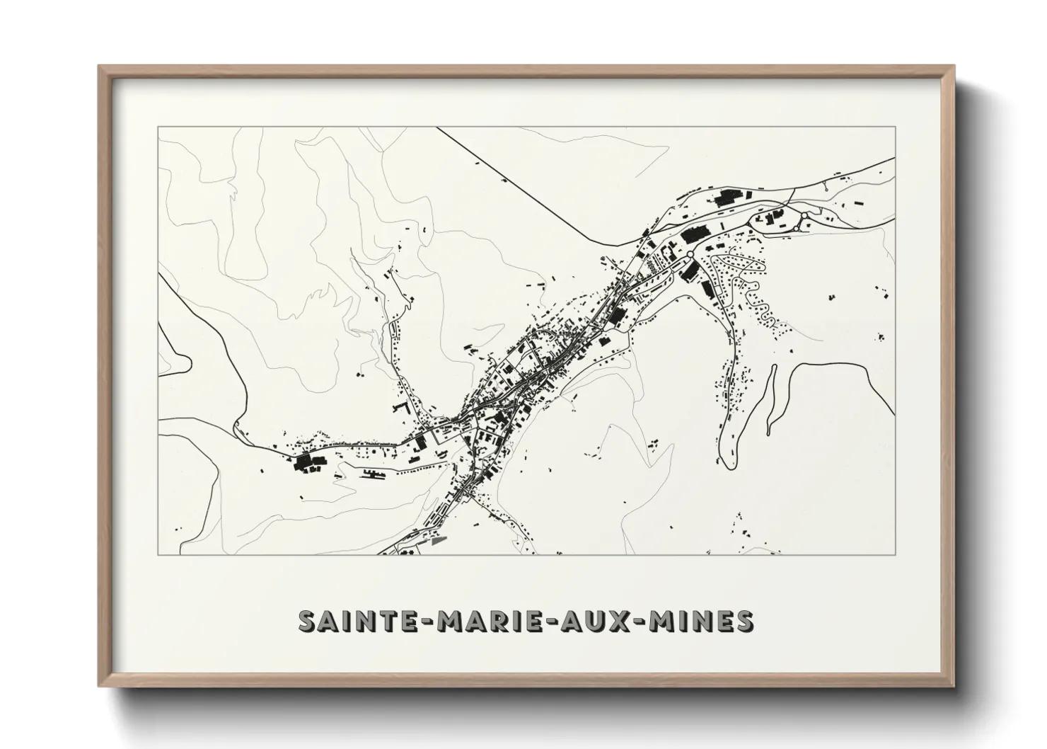 Une affiche de carte sur Sainte-Marie-aux-Mines