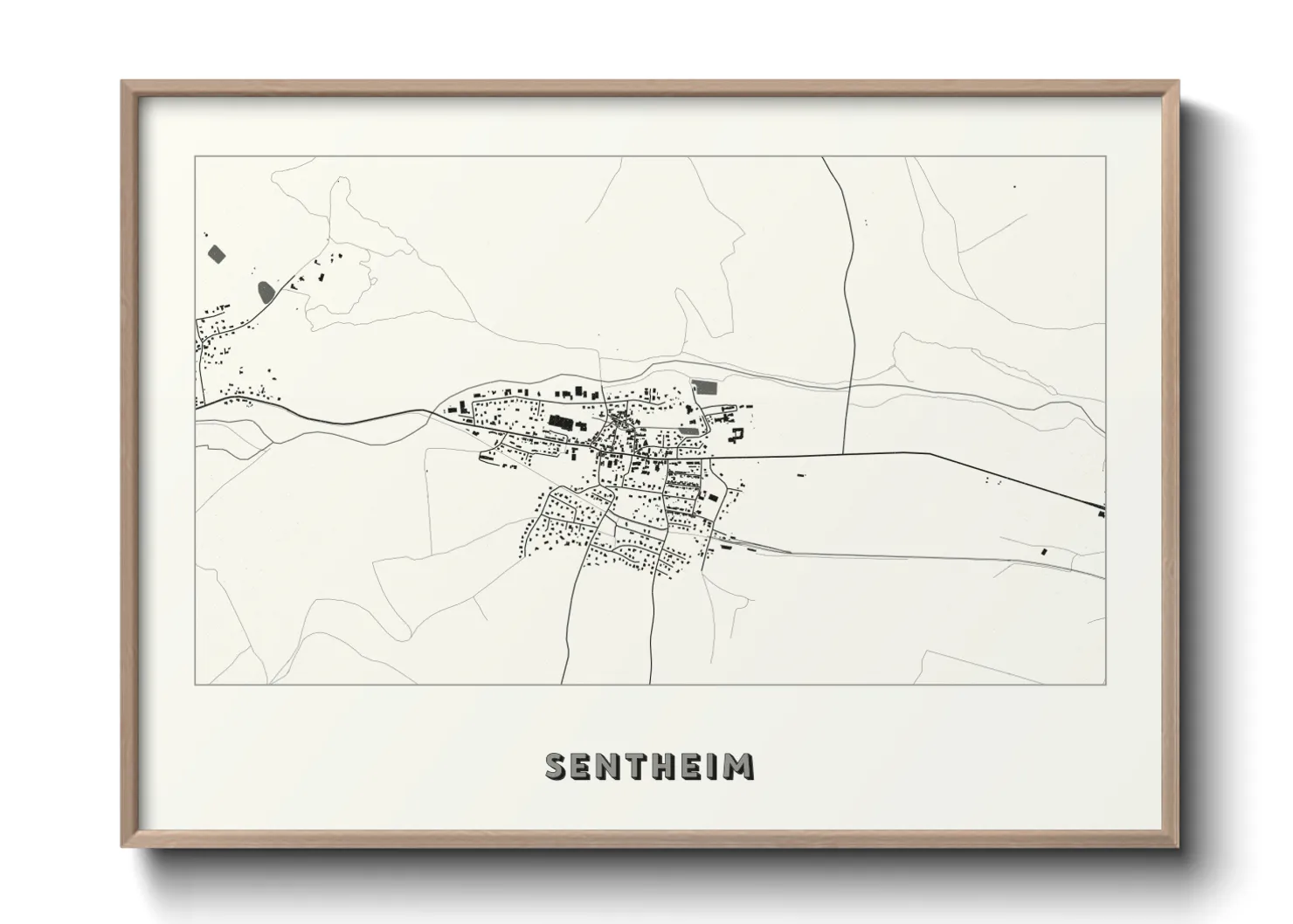 Une affiche de carte sur Sentheim