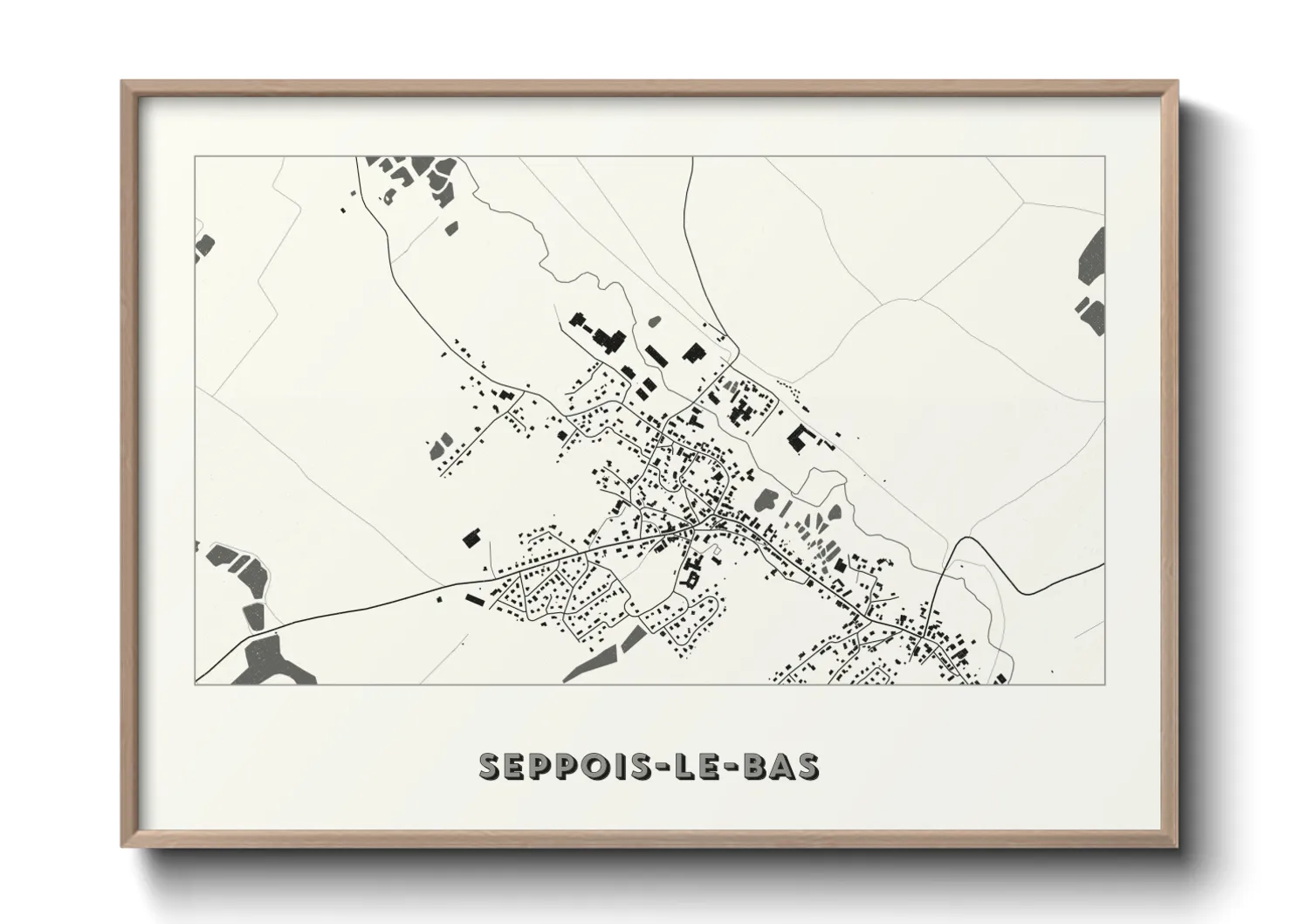 Une affiche de carte sur Seppois-le-Bas