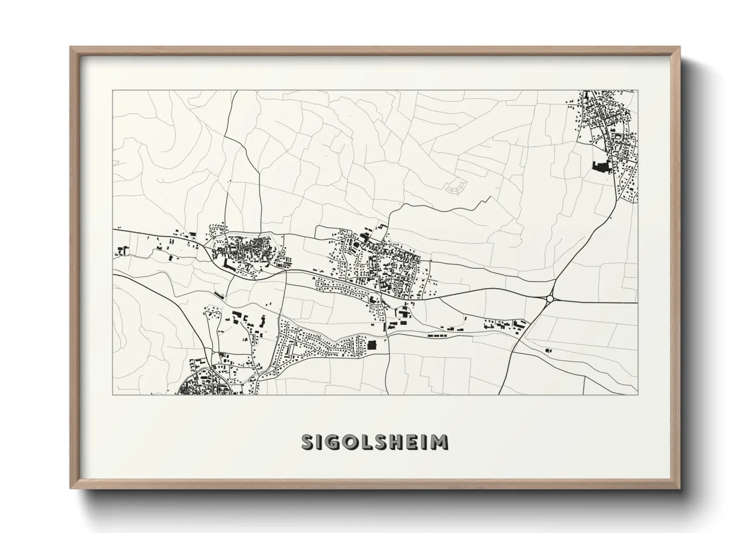 Une affiche de carte sur Sigolsheim