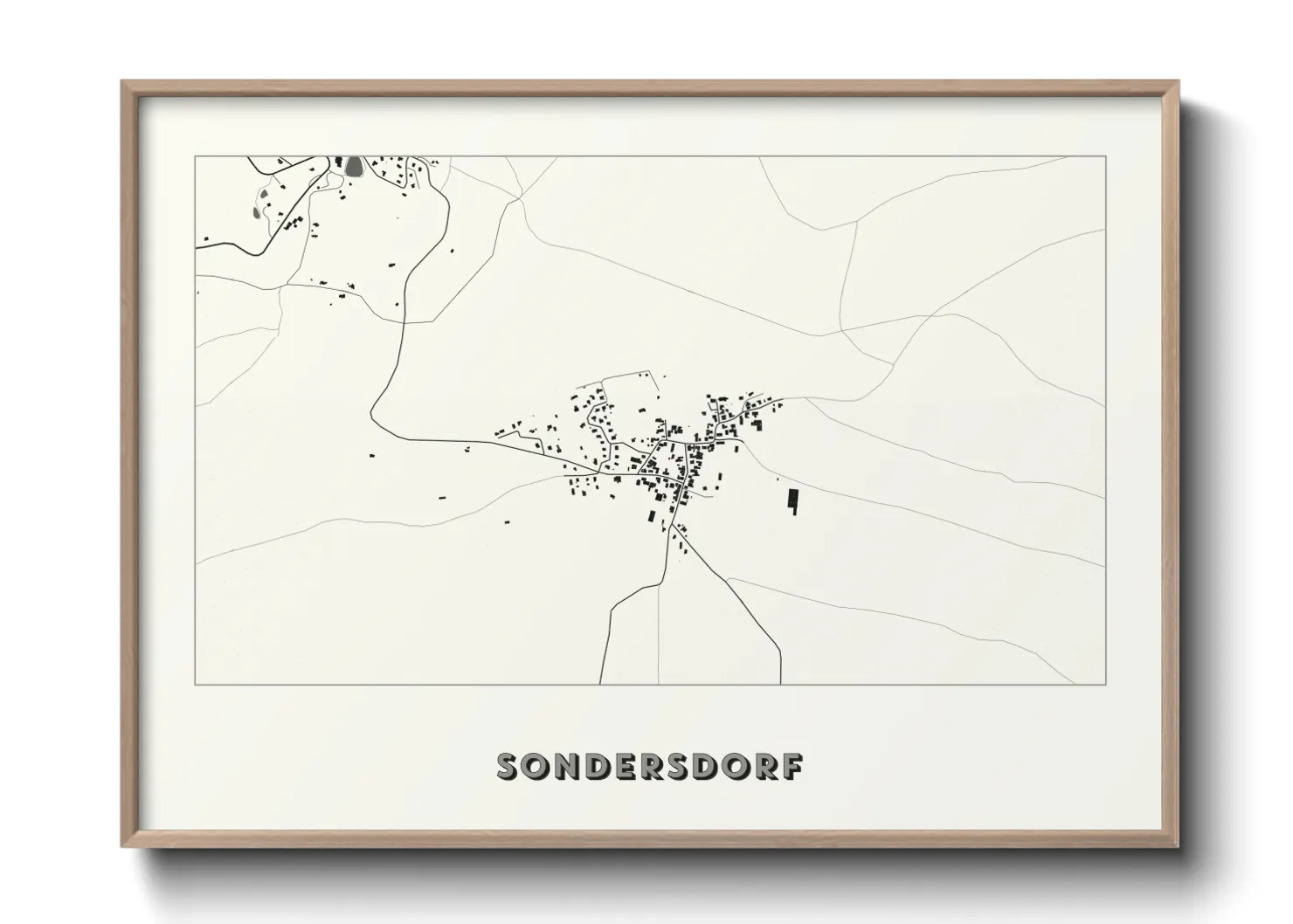 Une affiche de carte sur Sondersdorf