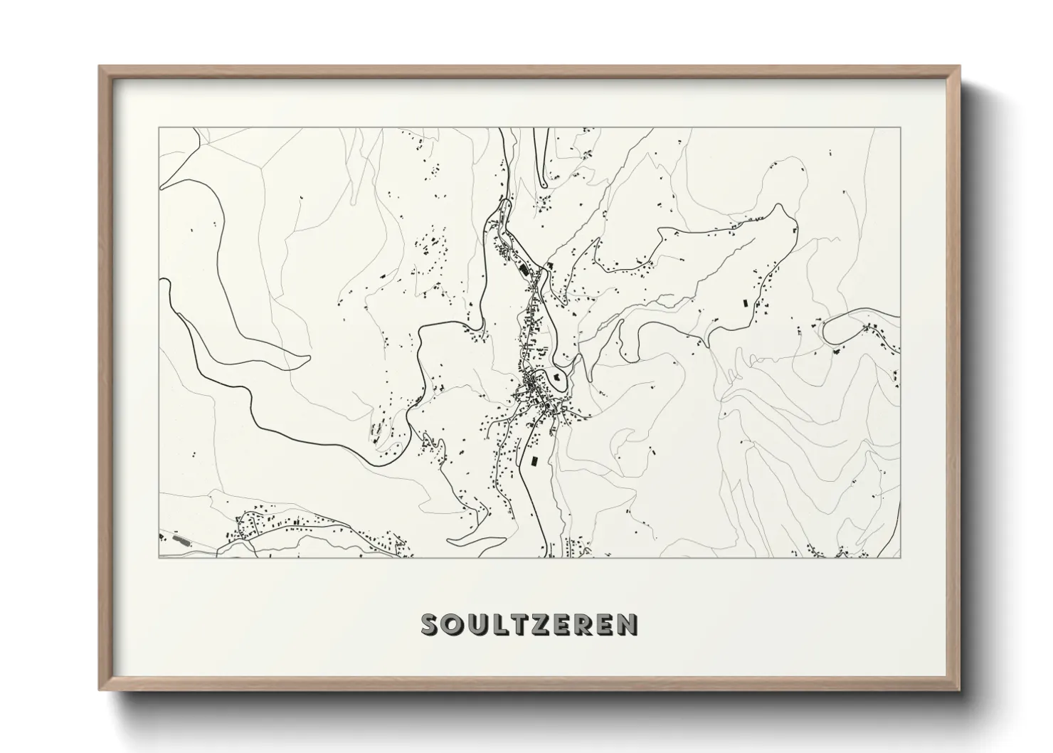 Une affiche de carte sur Soultzeren