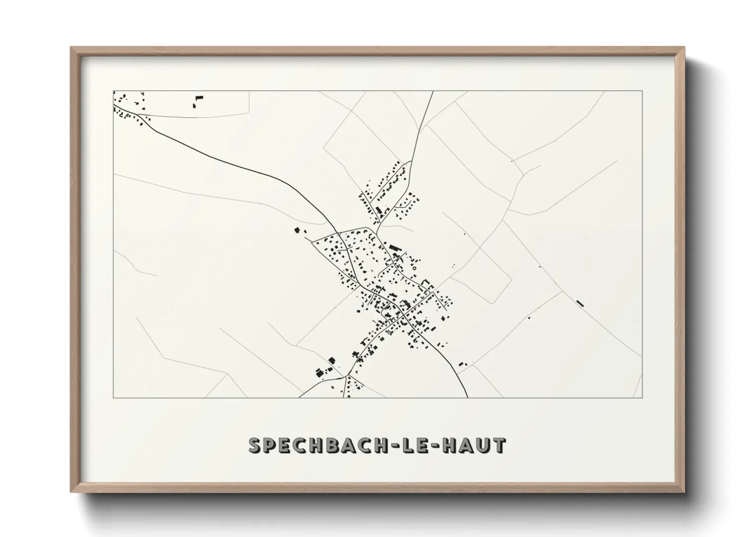 Une affiche de carte sur Spechbach-le-Haut