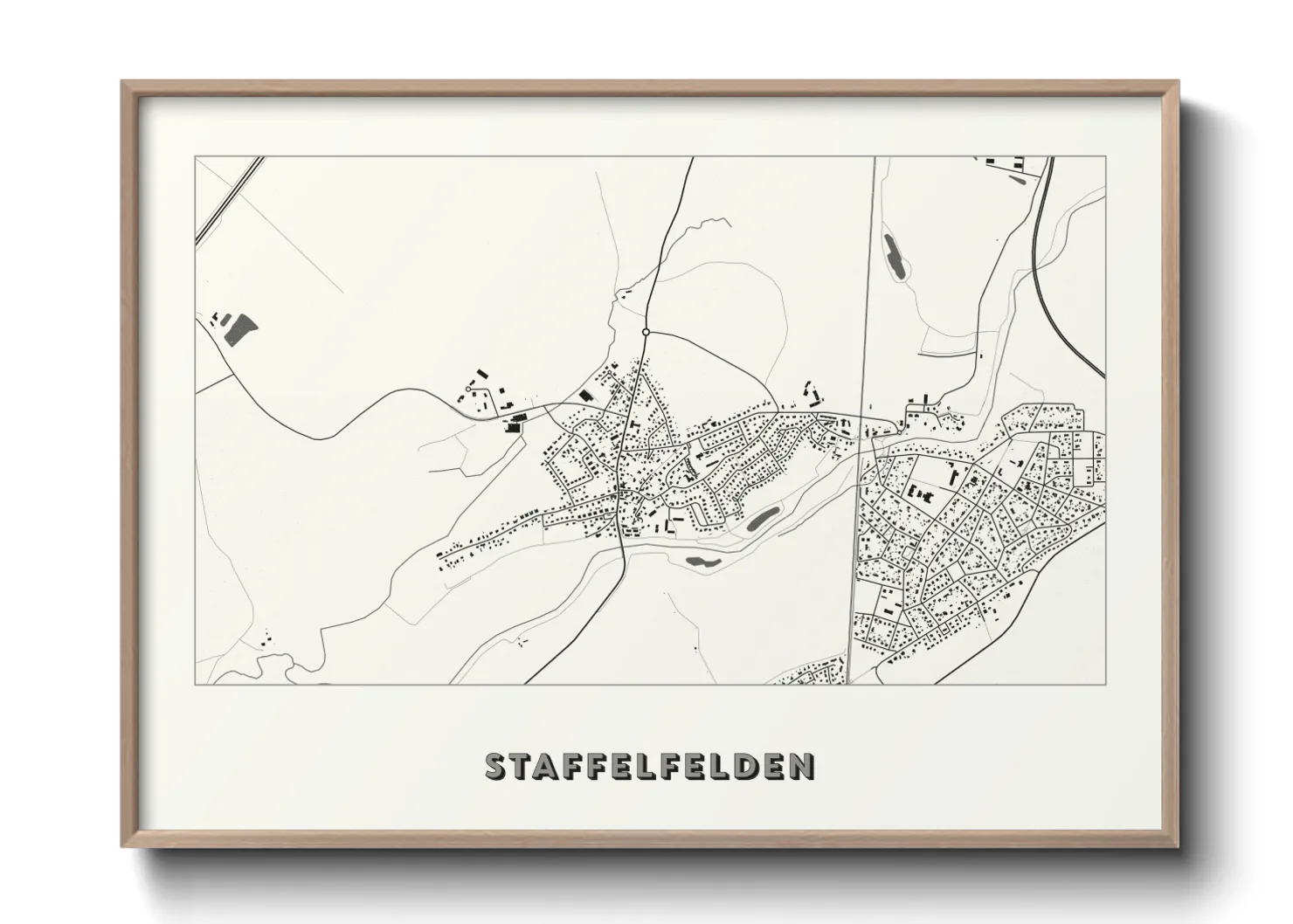 Une affiche de carte sur Staffelfelden