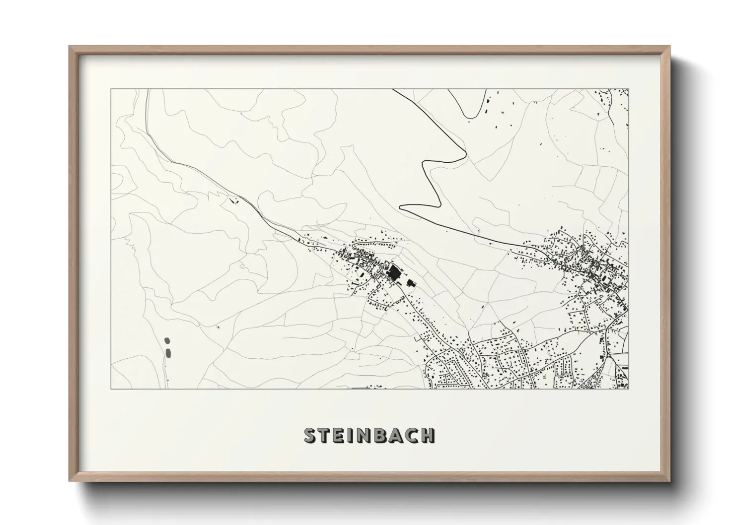 Une affiche de carte sur Steinbach