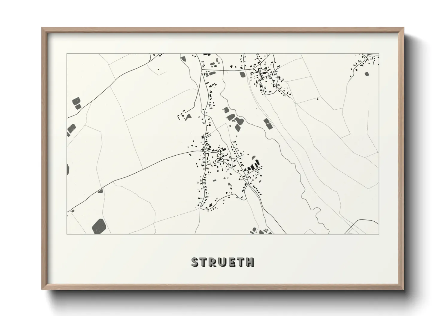 Une affiche de carte sur Strueth